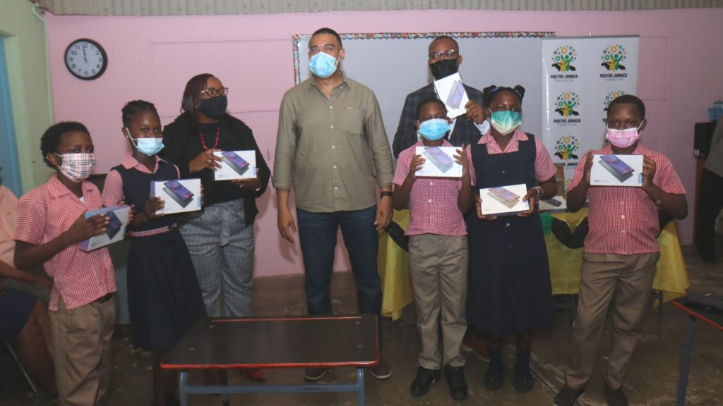PM donates 120 tablets to four Westmoreland schools