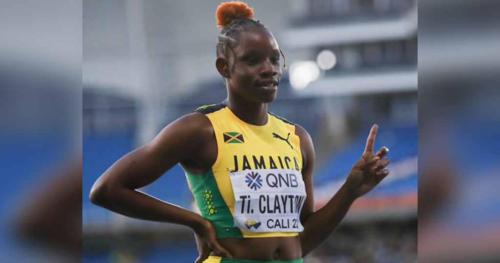 Tina Clayton celebrates semi final win in U-20 Champs; Cali, Columbia