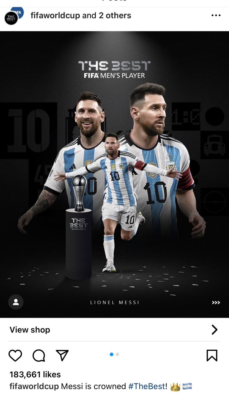 Lionel Messi wins FIFA Best Men